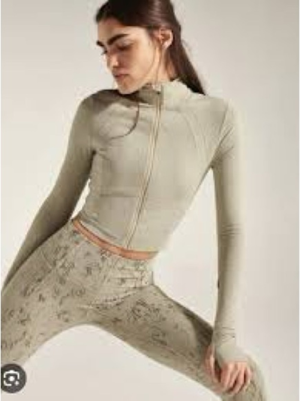 Sweaty Betty Sage Zip-Front Crop Jacket